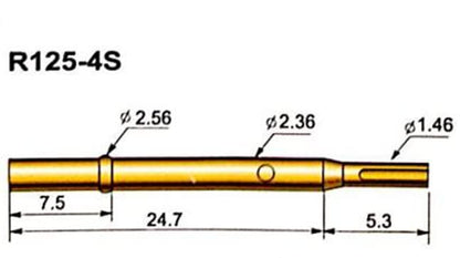 R125-4S Pogo Pin Receptacle Length - 30mm Dia- 2.36mm (Receptacle 20 pcs)