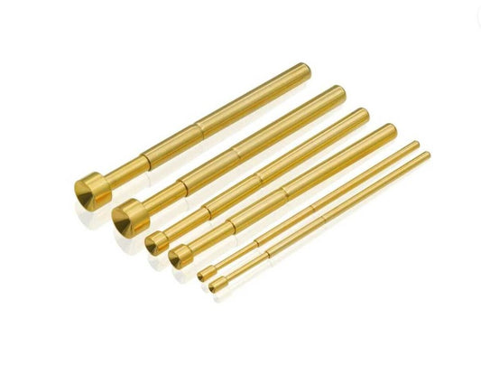 Elon Electronics Premium Brass Hollow Pogo Pin, Metal Construction, 5 cm Length, Cylindrical Shape