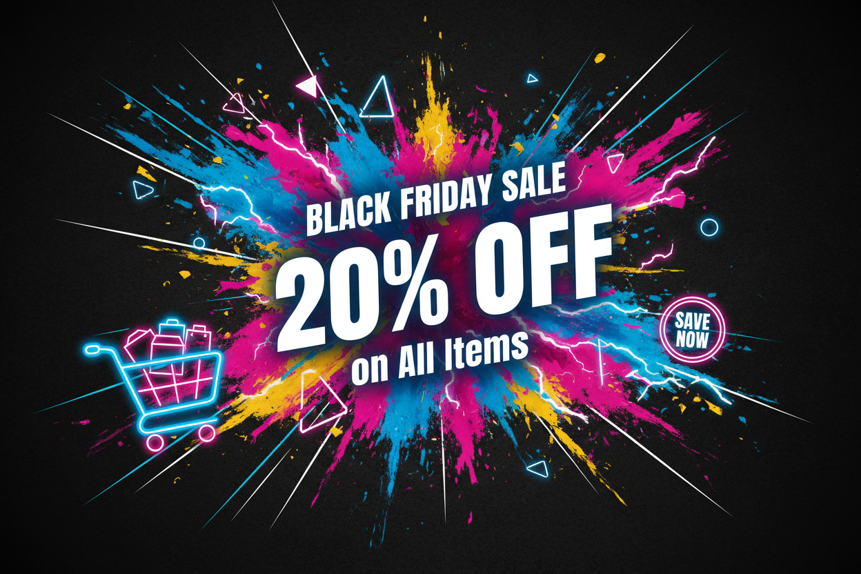 Black friday 20 % off on all items